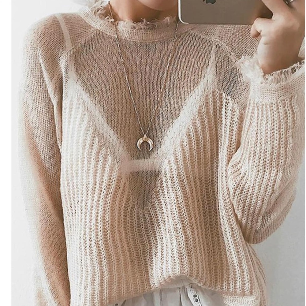 Sheer Pink Sweater